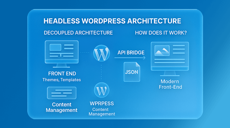 Headless WordPress architecture — decoupled CMS and frontend
